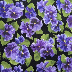 2 7/8 Yards Purple Floral Quality Quilt Fabric Cotton RJR Sewing Craft #741